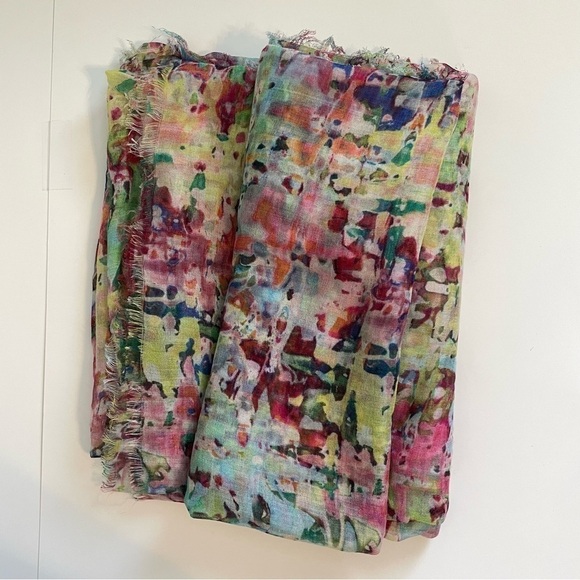 Bindya 100% Modal Colorful Artsy Boho Abstract Funky Lightweight Scarf Wrap - Picture 1 of 5